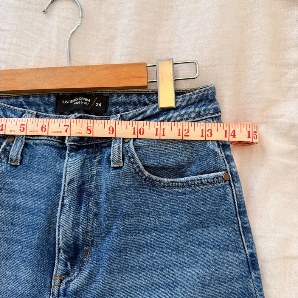 Just Black Straight Leg Blue Jeans with Distressed Knees, 26 - Picture 6 of 11